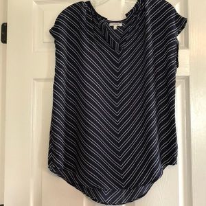 Navy striped top